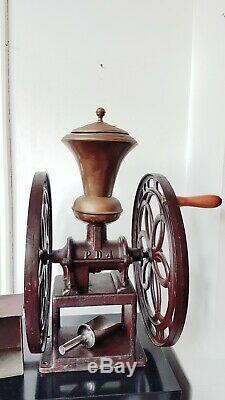 Rare Antique Industrial Double Balance Wheel Peter Dienes # 4 Coffee Grinder