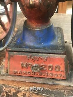Rare Antique The Cha's Parker Co. Meriden Conn. Model 200 Coffee Grinder MILL