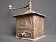 Rare Antique coffee old grinder French 18th century Pub art decoration