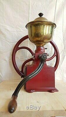 Rare Huge Antique Industrial Balance Wheel Coffee Grinder Peugeot C 4