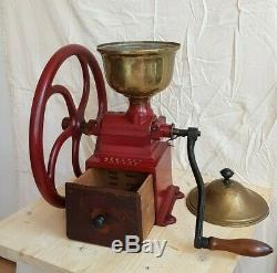 Rare Huge Antique Industrial Balance Wheel Coffee Grinder Peugeot C 4