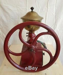 Rare Huge Antique Industrial Balance Wheel Coffee Grinder Peugeot C 4