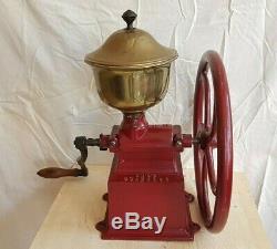 Rare Huge Antique Industrial Balance Wheel Coffee Grinder Peugeot C 4