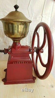 Rare Huge Antique Industrial Balance Wheel Coffee Grinder Peugeot C 4