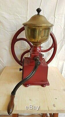 Rare Huge Antique Industrial Balance Wheel Coffee Grinder Peugeot C 4