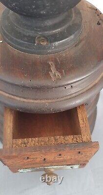 Rare Vintage Cast Iron Hand Crank Antique Coffee Grinder