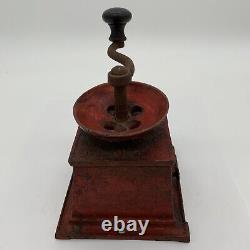 Rare antique T & C CLARK & Co cast iron coffee grinder mill made in England