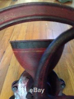 Rare large antique single wheel coffee grinder