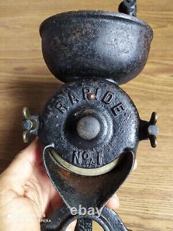 Rare vintage BEATRICE NO 1 Cast iron Coffee grinder of 50's made in England