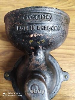 Rare vintage BEATRICE NO 1 Cast iron Coffee grinder of 50's made in England