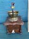 Rustic wood spice coffee grinder Antique French Provence kitchen home decor