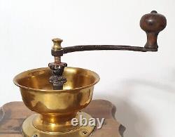 Rustic wood spice coffee grinder Antique french primitive kitchen home decor