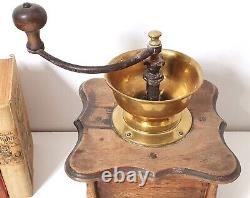 Rustic wood spice coffee grinder Antique primitive