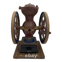 STAR Coffee Mill Vintage Manual Grinder Cast Iron Hand Crank Antique Retro Japan