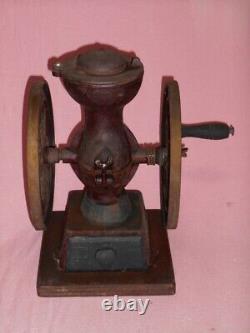 STAR Large antique Coffee Mill hand cranked coffee grinder Manual Type Vintage