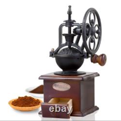 Samll MIni Vintage Grinder Manual Coffee Bean coffe wood/iron coffee machine