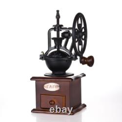Samll MIni Vintage Grinder Manual Coffee Bean coffe wood/iron coffee machine