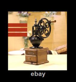 Samll MIni Vintage Grinder Manual Coffee Bean coffe wood/iron coffee machine
