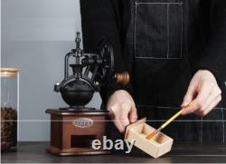 Samll MIni Vintage Grinder Manual Coffee Bean coffe wood/iron coffee machine