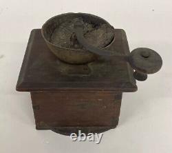 Signed J. Fisher Ward 19th Century Country Walnut Coffee Grinder