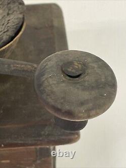 Signed J. Fisher Ward 19th Century Country Walnut Coffee Grinder