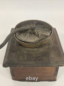 Signed J. Fisher Ward 19th Century Country Walnut Coffee Grinder