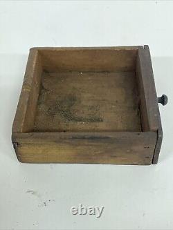 Signed J. Fisher Ward 19th Century Country Walnut Coffee Grinder