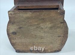 Signed J. Fisher Ward 19th Century Country Walnut Coffee Grinder