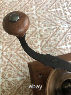 Solid teak coffee hand grinder
