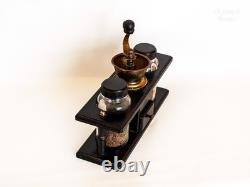 Spice Grinder Manual Coffee Mill French Vintage in Stand with Jars