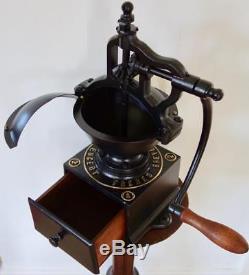 Superb Antique Vintage Traditional French Peugeot Cast Iron Coffee Grinder MILL