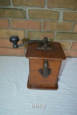 Turn of the Century Table Top Chesnutt Coffee Grinder Works Well EUC
