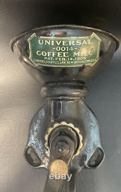UNIVERSAL 0014 COFFEE Mill GRINDER Antique pat 1905 LANDERS FRARY CLARK Conn USA