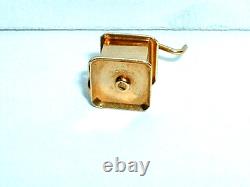 VINTAGE 10k YELLOW GOLD MOVEABLE COFFEE GRINDER CHARM