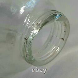 VINTAGE ARCADE CRYSTAL NO 3 COFFEE GRINDER WALL MOUNT CAST IRON With ORIG GLASS