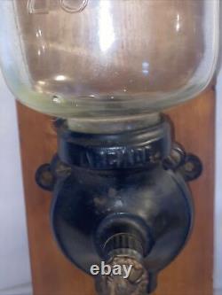 VTG ANTIQUE Arcade Crystal Wall Mount Coffee Grinder