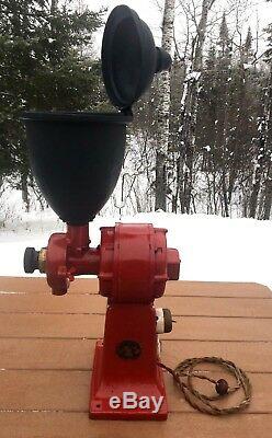 Valley Mill Coffee Grinder Commercial Electric Red Black Working Vintage