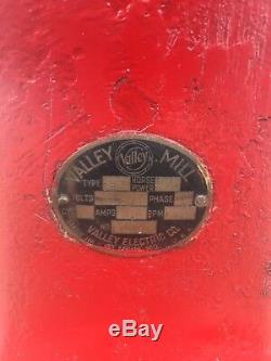 Valley Mill Coffee Grinder Commercial Electric Red Black Working Vintage
