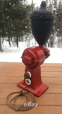 Valley Mill Coffee Grinder Commercial Electric Red Black Working Vintage