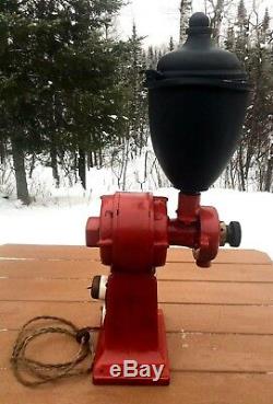 Valley Mill Coffee Grinder Commercial Electric Red Black Working Vintage