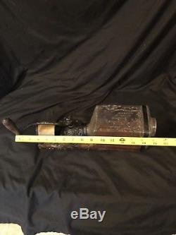 Very Rare! Antique Brighton Queen Advertising Glass Coffee Grinder MILL