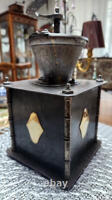 Very Rare Antique JK Signed Coffee Grinder. 19th Century