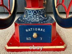 Very Rare Antique National Specialty #7 Coffee Grinder, Restored And Beautiful