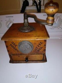 Very Rare One Pound Coffee Grinder MILL Fill Cap On The Side. Nice