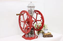 Victorian Farmhouse Antique Iron Coffee Mill Grinder Star #47142