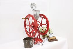 Victorian Farmhouse Antique Iron Coffee Mill Grinder Star #47142