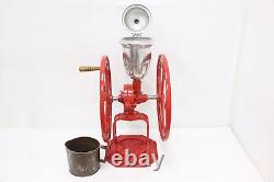 Victorian Farmhouse Antique Iron Coffee Mill Grinder Star #47142