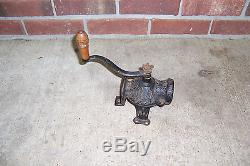 Vintage ARCADE CRYSTAL Coffee Grinder Mill Wall Mount Cast Iron Antique