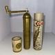 Vintage Albanian 10-3/4Inch Brass Spice or Coffee Grinder