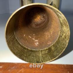 Vintage Albanian 10-3/4Inch Brass Spice or Coffee Grinder